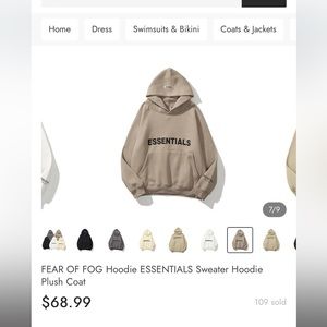 Medium Fear of God Essentials hoodie